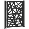 vidaXL Puerta de jard&iacute;n negra 100x125 cm acero dise&ntilde;o ligero