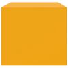 vidaXL Mesa de centro de acero amarillo mostaza 67x50x44 cm