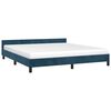 vidaXL Estructura de cama sin colch&oacute;n terciopelo azul oscuro 180x200cm
