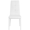 vidaXL Sillas de comedor 4 unidades cuero sintético blanco