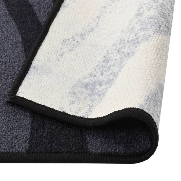 vidaXL Alfombra de pasillo negro 80x500 cm