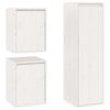 vidaXL Muebles para TV 3 piezas madera maciza de pino blanco