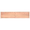 vidaXL Encimera ba&ntilde;o madera maciza tratada marr&oacute;n claro 180x40x(2-4)cm