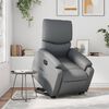 vidaXL Sillón reclinable elevable eléctrico de cuero sintético gris