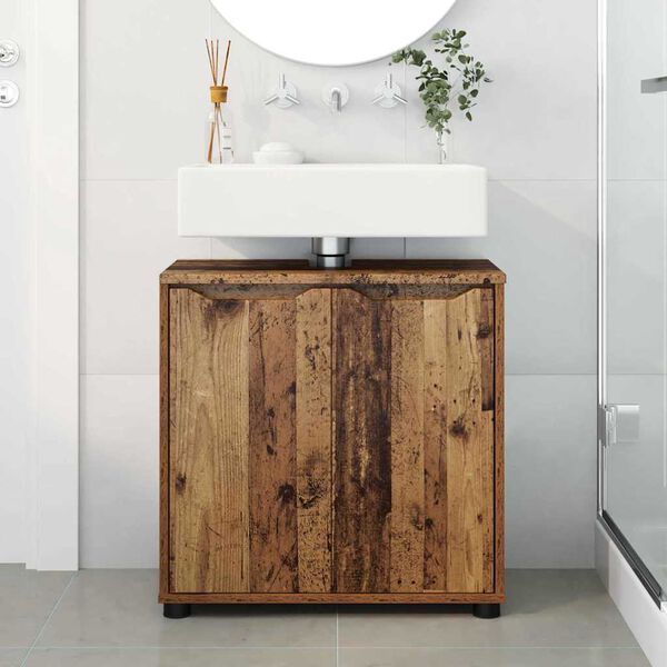 vidaXL Armario para lavabo de ba&ntilde;o Manual Madera Vieja 60 x 30 x 60 cm