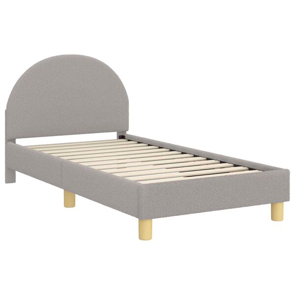 vidaXL Cama para ni&ntilde;os con cabecero Gris Claro 80 x 160 cm