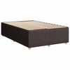 vidaXL Cama box spring con colch&oacute;n tela marr&oacute;n oscuro 120x200 cm