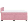 vidaXL Cama box spring con colch&oacute;n terciopelo rosa 160x200 cm