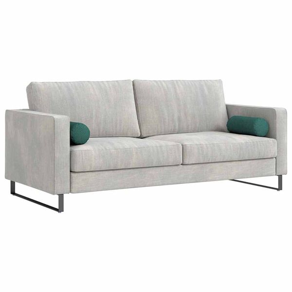 vidaXL Cojines Bolster 2 pcs Verde oscuro &Oslash; 15 x 40 cm tela