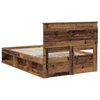 vidaXL Estructura de cama con cabecera Madera vieja 120 x 200 cm