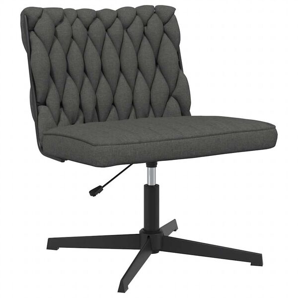 vidaXL Silla de oficina giratoria tela gris oscuro