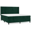 vidaXL Cama box spring con colch&oacute;n terciopelo verde oscuro 180x200 cm