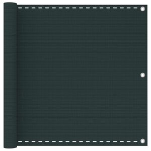 vidaXL Pantalla de Balc&oacute;n Verde oscuro 75 x 700 cm HDPE y aluminio
