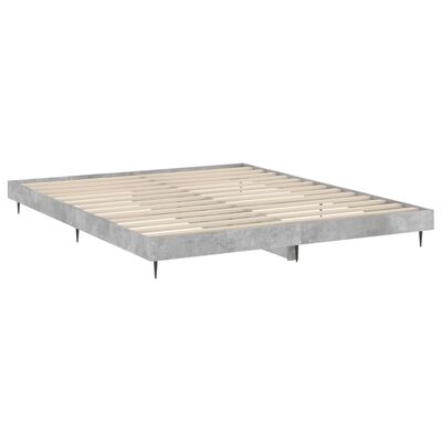 vidaXL Estructura de cama madera de ingeniería gris hormigón 140x200cm