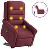 vidaXL Sill&oacute;n de masaje el&eacute;ctrico reclinable elevable tela rojo tinto