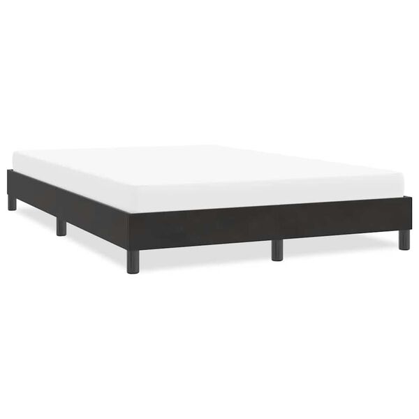 vidaXL Estructura de cama sin colch&oacute;n terciopelo negro 160x210 cm