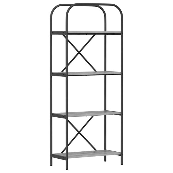 vidaXL Estante de libros Gris Sonoma 60 x 30 x 146 cm