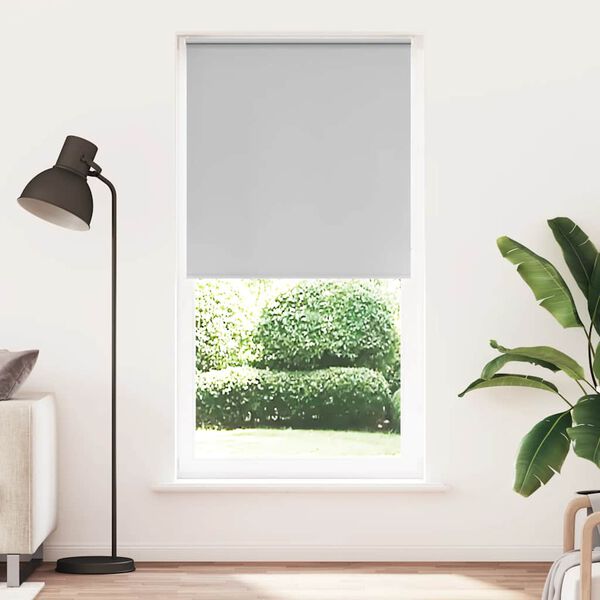 vidaXL Estor Enrollable Opaco gris claro 115x210 cm Tela Ancho 110,7cm