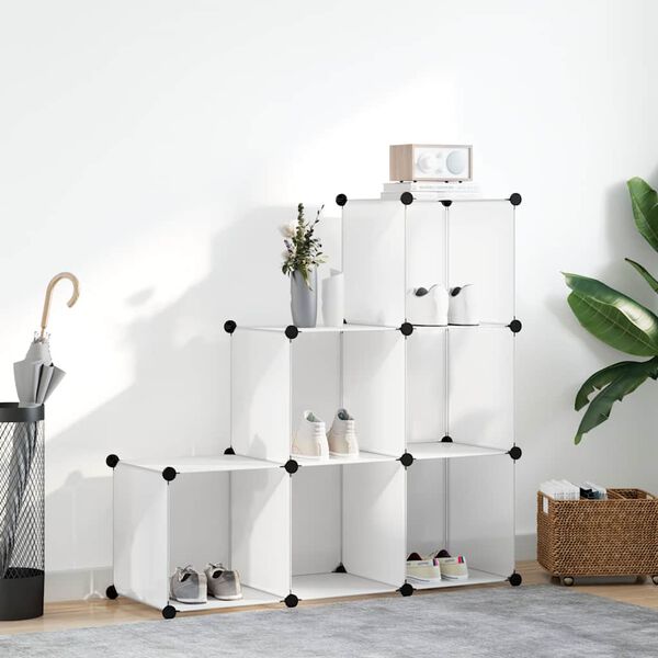 vidaXL Estanter&iacute;a de cubos con 6 compartimentos blanco