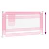vidaXL Barandilla de seguridad cama de ni&ntilde;o rosa tela 150x25 cm