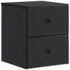 vidaXL Mesita de Noche de Pared con caj&oacute;n Negro 34,5 x 33 x 40 cm