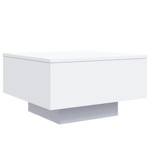 vidaXL Mesa de centro madera de ingenier&iacute;a blanco 55x55x31 cm