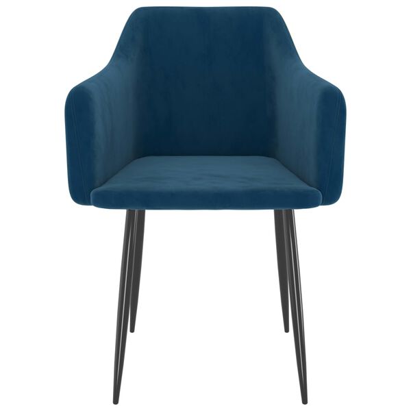 vidaXL Sillas de comedor 2 unidades terciopelo azul