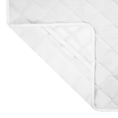 vidaXL Protector de colchón acolchado pesado blanco 160x200 cm