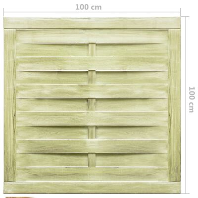 vidaXL Puerta de jardín madera de pino impregnada verde 100x100 cm