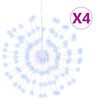 vidaXL Luces de Navidad de estrellas 4 uds 140 LED blanco fr&iacute;o 17 cm