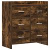 vidaXL Aparador Roble Ahumado 75 x 33 x 80 cm Madera de ingenier&iacute;a