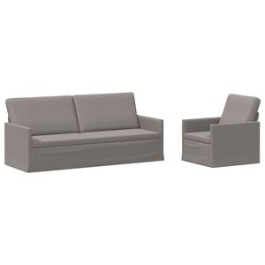 vidaXL Juego de Sof&aacute; 2 pcs Topo Tela