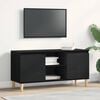 vidaXL Gabinete de TV Roble Negro 102 x 35 x 50 cm