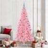 vidaXL &Aacute;rbol de Navidad con 300 LED con soporte Rosa 210 cm PVC