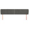 vidaXL Cabecero de terciopelo gris oscuro 203x23x78/88 cm