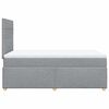 vidaXL Cama box spring con colch&oacute;n tela gris claro 120x190 cm