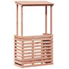 vidaXL Mesa de bar de jard&iacute;n con techo madera maciza 112,5x57x195,5 cm