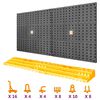 vidaXL Panel de herramientas 500x1000 mm 50 ganchos PP