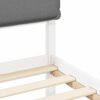 vidaXL Estructura de Cama con Cabecera Tapizada Gris Claro