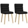 vidaXL Sillas de comedor 2 unidades tela negro