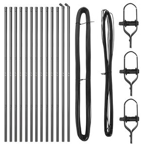 vidaXL Postes de cerca 13 pcs Gris Ø32mm 170 cm Acero galvanizado