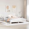 vidaXL Cama sin colch&oacute;n madera maciza de pino blanca 180x200 cm