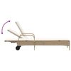 vidaXL Tumbonas con cojines 2 unidades rat&aacute;n sint&eacute;tico beige