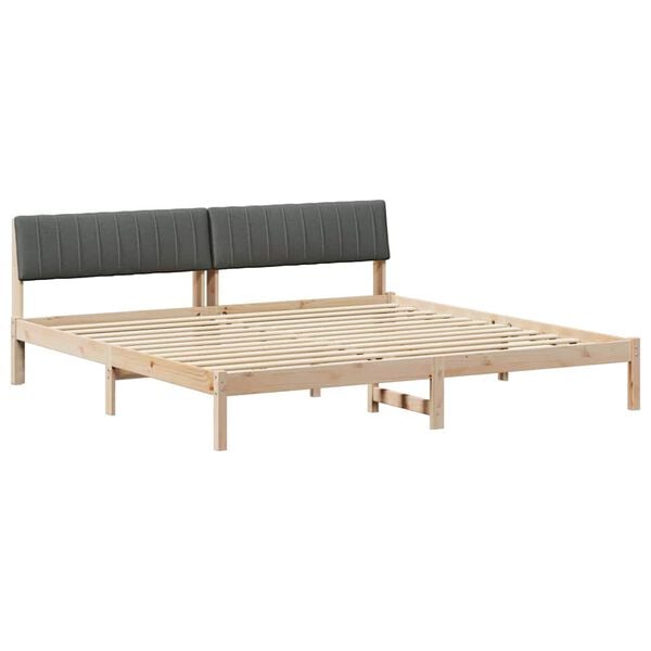vidaXL Estructura de cama Negro y gris oscuro 200 x 200 cm