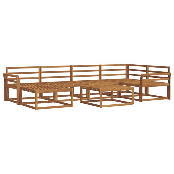 vidaXL Conjunto de sof&aacute;s de exterior 7 pcs Natural