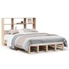 vidaXL Cama con estanter&iacute;a sin colch&oacute;n madera maciza 120x190 cm
