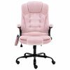 vidaXL Sill&oacute;n de oficina de masaje terciopelo rosa
