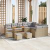 vidaXL Conjunto de sof&aacute; de jard&iacute;n con coj&iacute;n 13 pcs Beige y Gris Claro