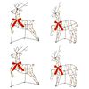 vidaXL Reno de Navidad 4 uds. 180 LED Blanco C&aacute;lido