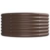 vidaXL Jardinera arriate acero galvanizado marr&oacute;n 620x80x36 cm